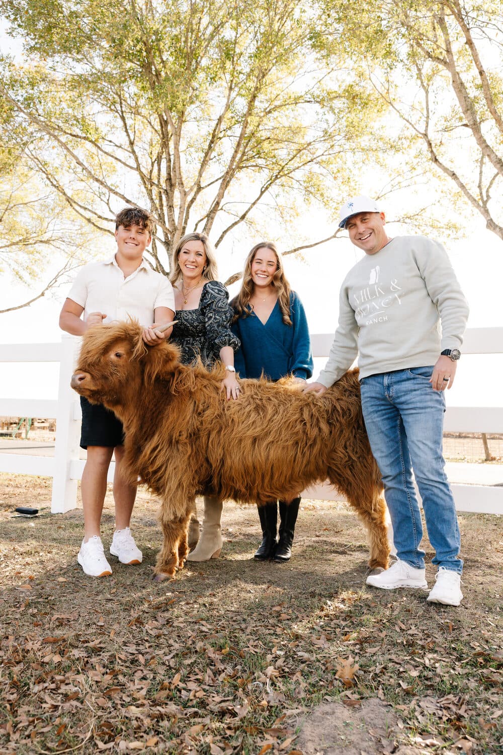 The Phillips family at Milk & Honey Ranch