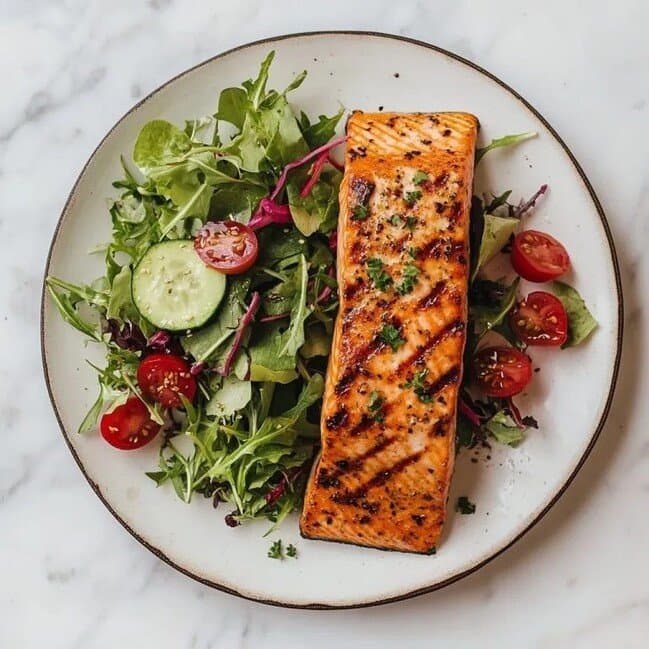 Grilled Salmon & Salad
