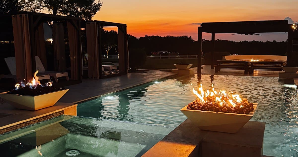 Resort pool at Milk & Honey Ranch in Burton, TX