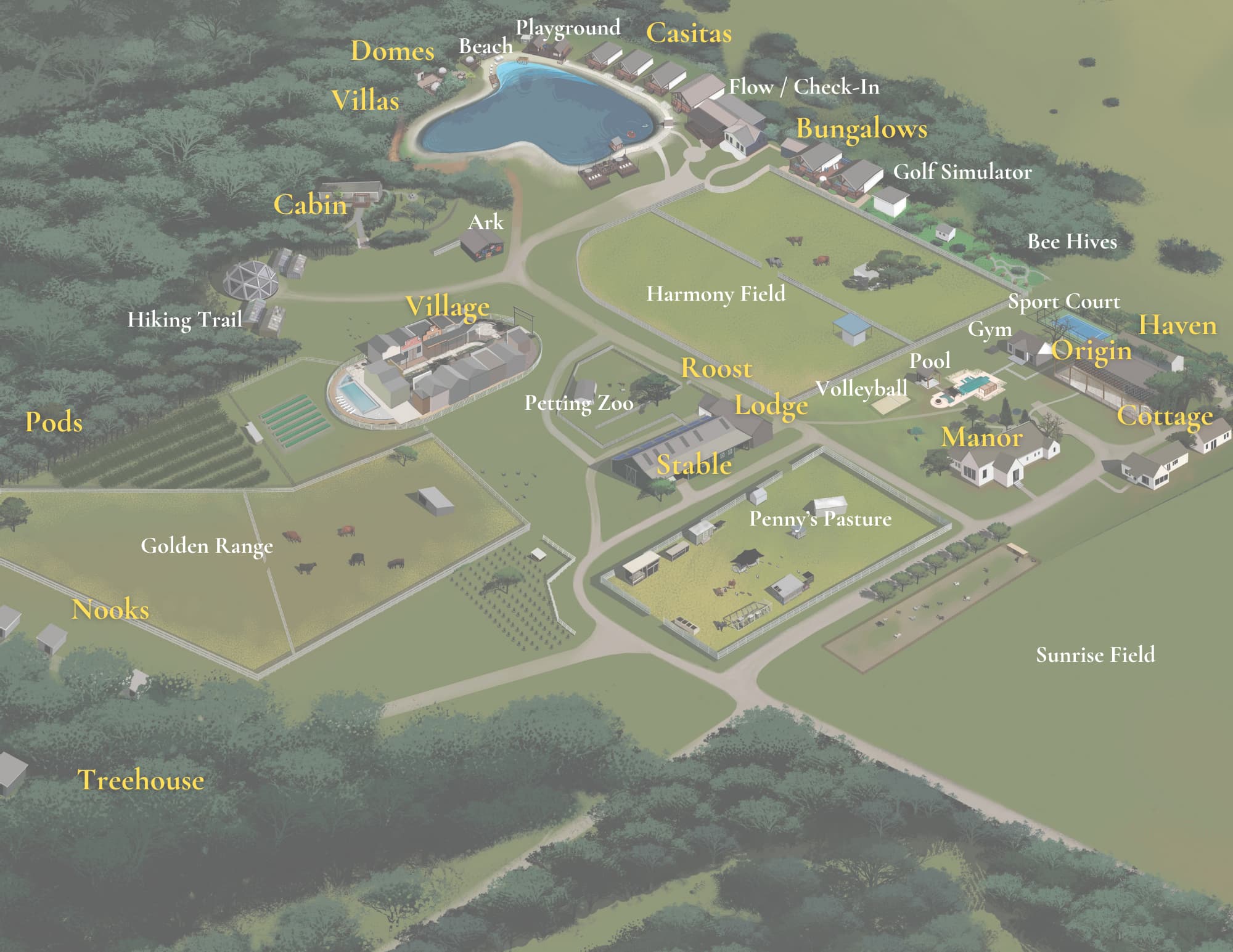 Illustrated ranch site map