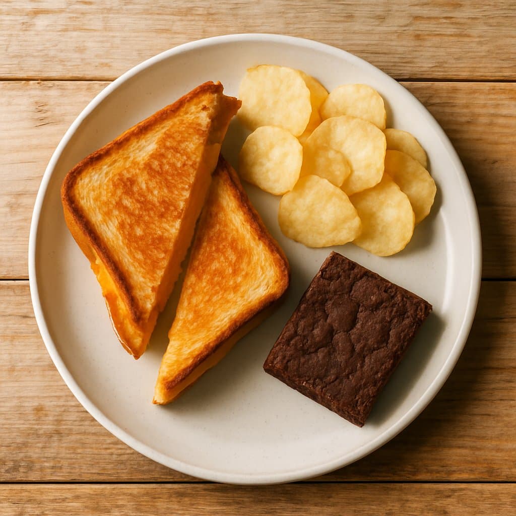 Kids — Grilled Cheese, Chips & Brownie