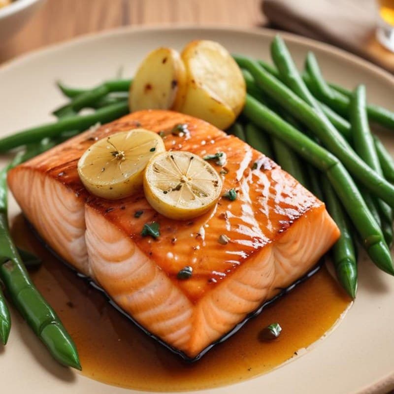 Honey Garlic Salmon Dinner