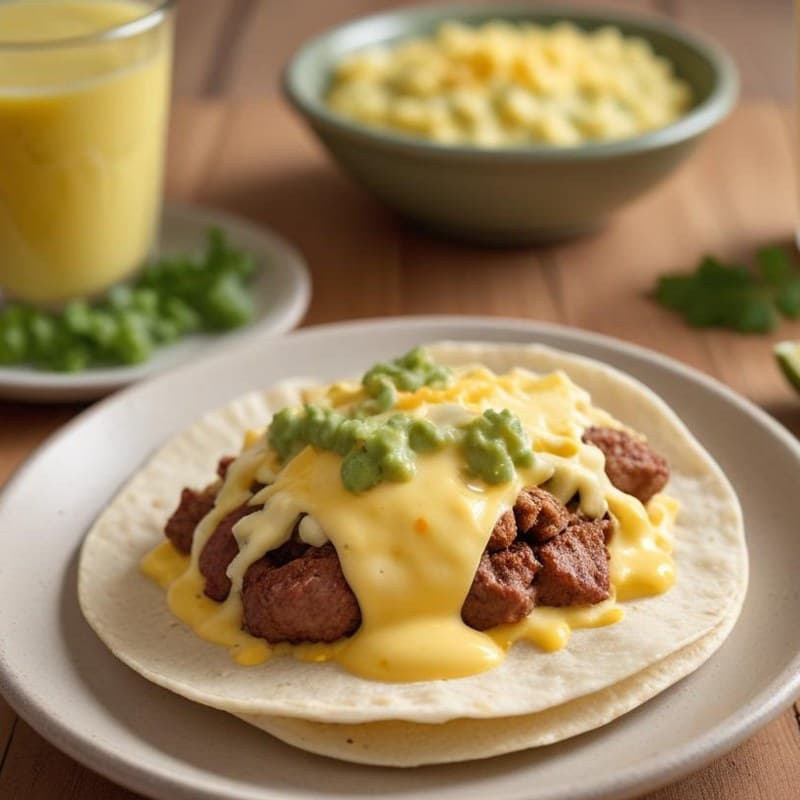 Sausage, Egg & Cheese Breakfast Taco