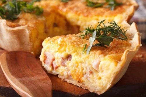 Ham & cheddar quiche — a chef-prepared meal from the Flow Café market at Milk & Honey Ranch