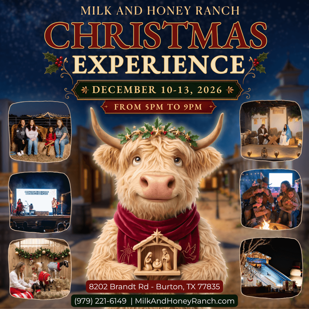 Milk and Honey Ranch Christmas Experience, December 10–13, 2026, from 5pm to 9pm